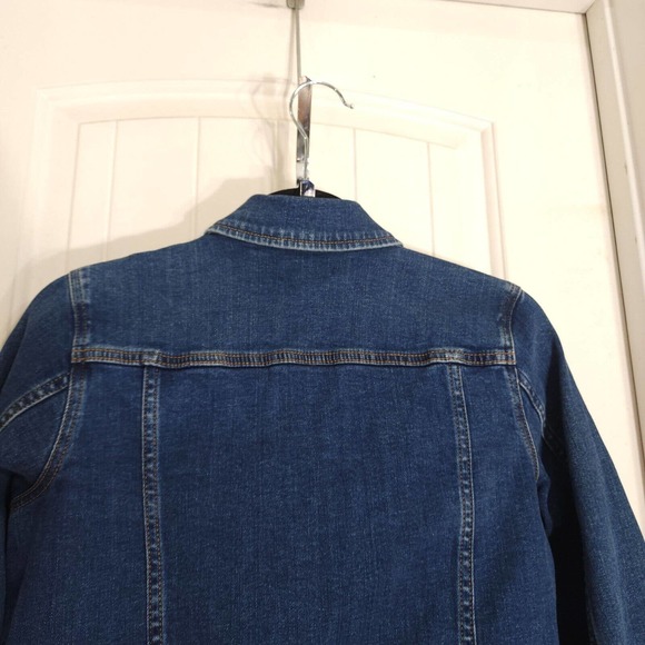 J Crew Mercantile Jean Jacket Womens Blue Denim Short Trucker Front Pockets S - Picture 10 of 11